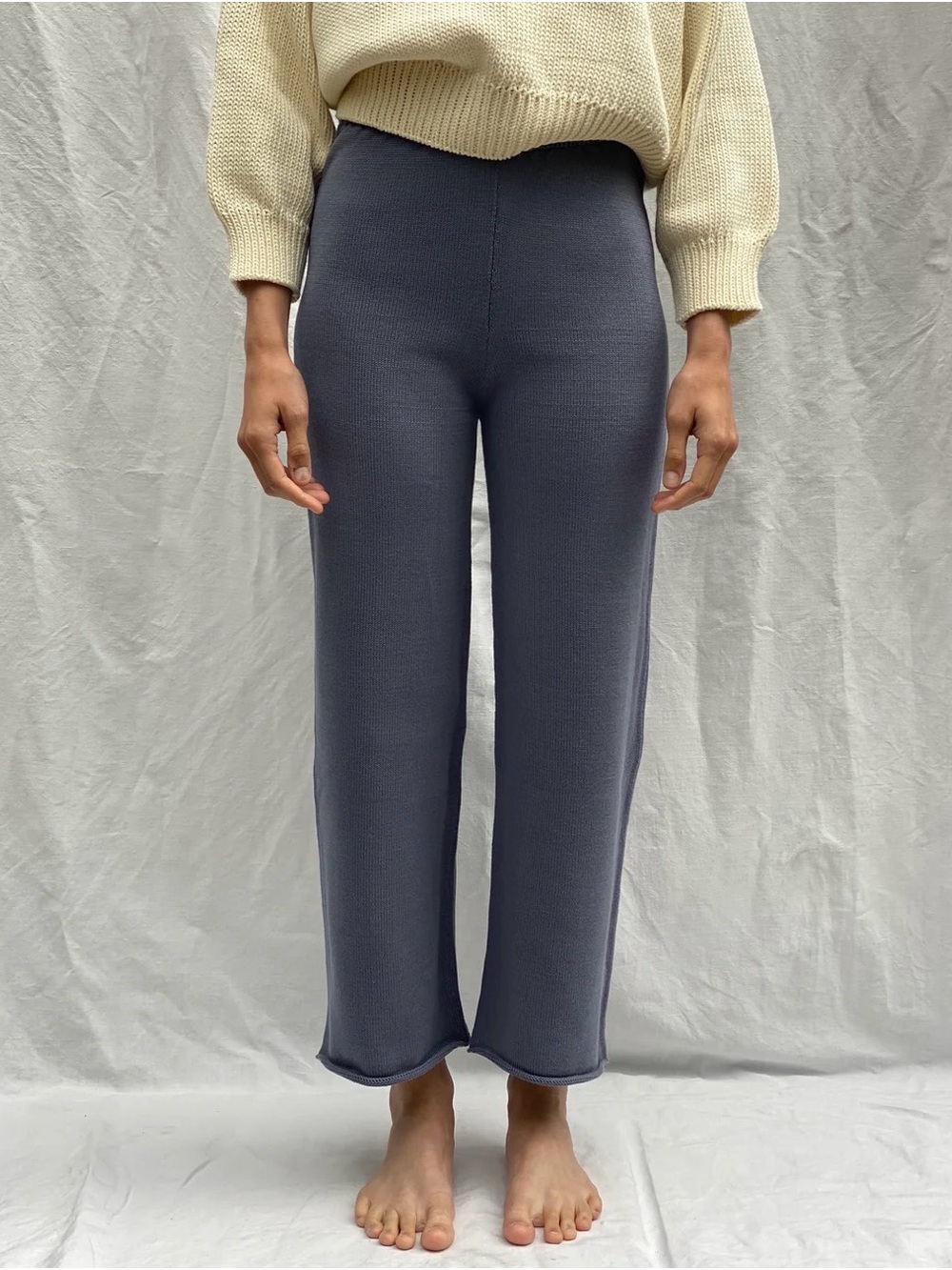 Jaggery London Carla Trousers in Berry Lassi (blue grey)